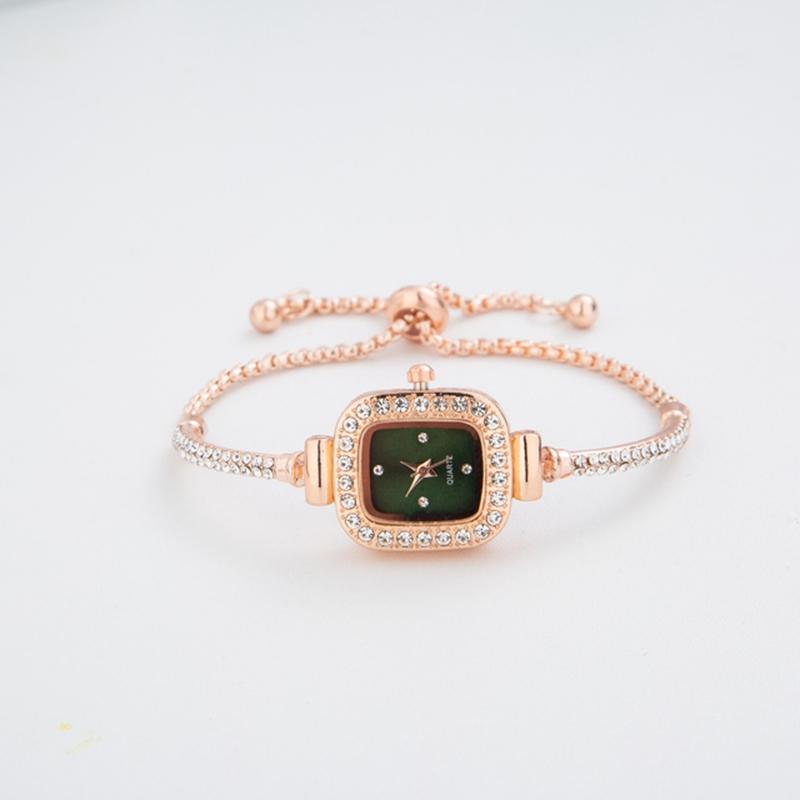 Neue Mode Damenuhren Damen Quarzuhren Armbänder Quadratisch Schlicht Roségold Luxus Damenuhr Relogio Feminino Armbanduhren