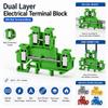 Double Level Electrical Terminal Block 2.5mm DIN Rail Terminal  Distribution Box
