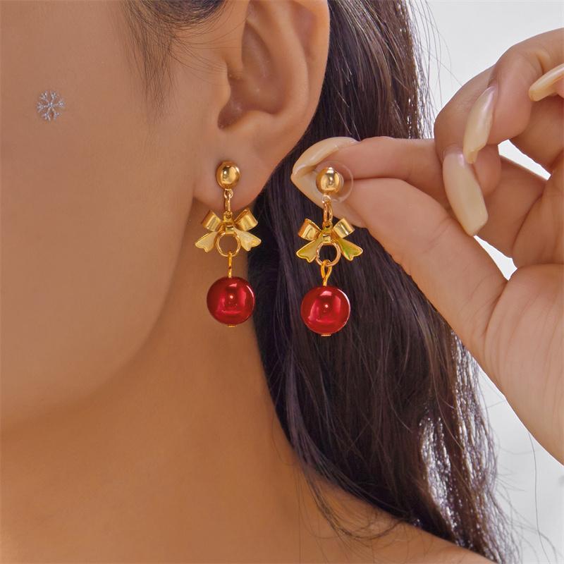 

Trendy Christmas Tree Bell Tassel Drop Earrings for Women Colorful Xmas Bells Star Long Tassel Earring New Year Jewelry Gift