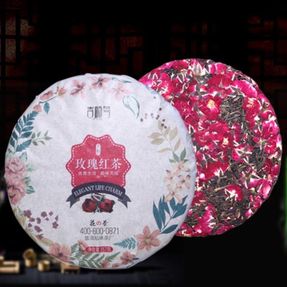 Yunnan Black Tea Rose Cake 357g Dian Hong Gongfu Fermented Tea