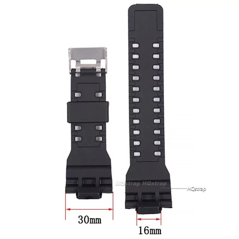 16mm Silicone Watchband for GA-110 GA-100 GA-120 GD-100 G-8900 Waterproof Rubber Men Watch Band Replacement Strap