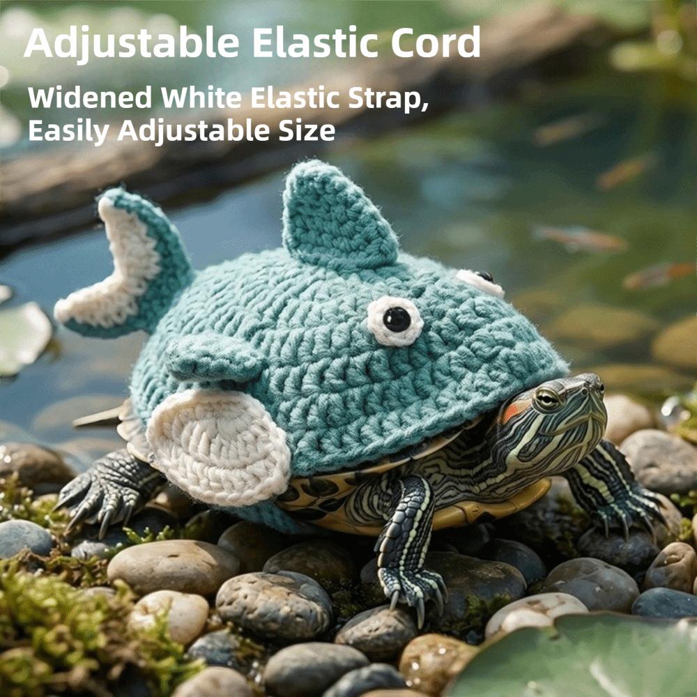 Comfortable Fit Shark Shaped Turtle Knitted Jacket Adjustable Tortoise Cosplay Clothes Pet Costume