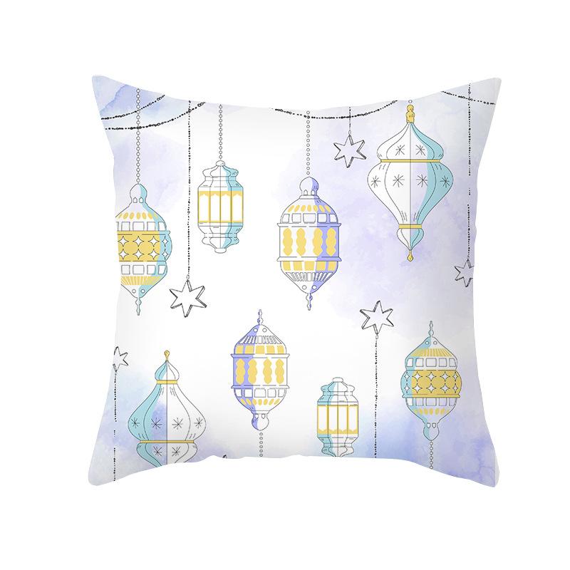 Moon Pillow Case Peach Fur Printed Home Fabric Living Room Sofa Cushion Set Bedroom Pillow Cover