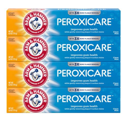 

Peroxicare Toothpaste, Clean Mint Flavor, Improves Gum Health, 6.0oz (4-Pack)