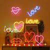 Valentines Day Decor Heart Neon Sign Lights for Wall Decor Neon Signs for Bedroom Wedding Birthday Holiday Party Childern Gift