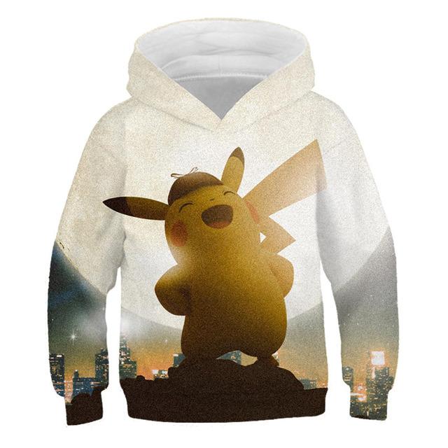 2025 Year Pokemon Hoodies Kids Cartoon Pullover Pikachu Sweatshirt Long Sleeve Children Clothes Boy Fashion Top 4-14 Years Kid Streetwear