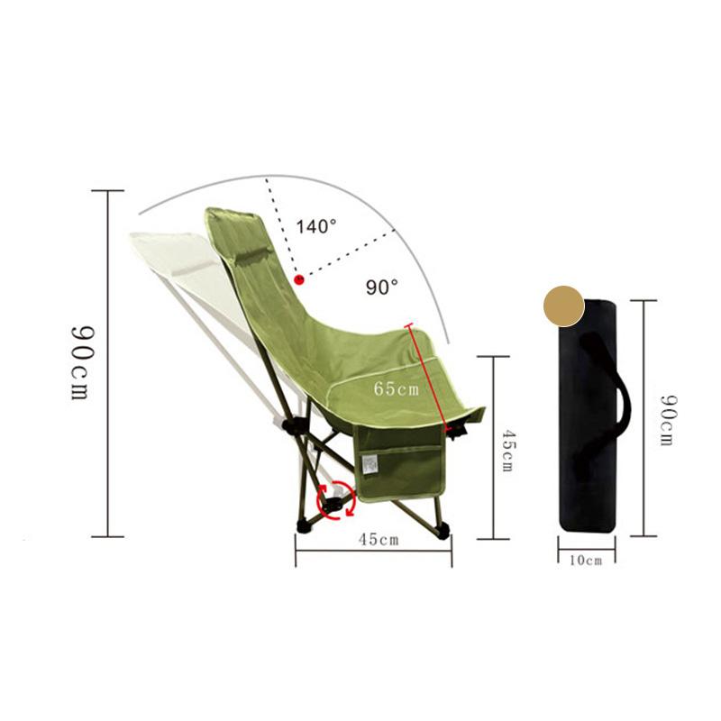 Outdoor Moon Chair High Backrest Ultra Light Folding Chair Portable Camping Beach Lounge Chair Camping Equipment Accessories