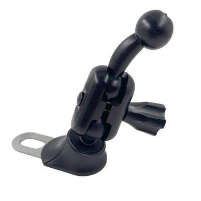 360 Rotating Motorcycle Phone Mount Bracket Stand 17mm Extended Design Anti Corrosion For Commuting Enhancing Visibility