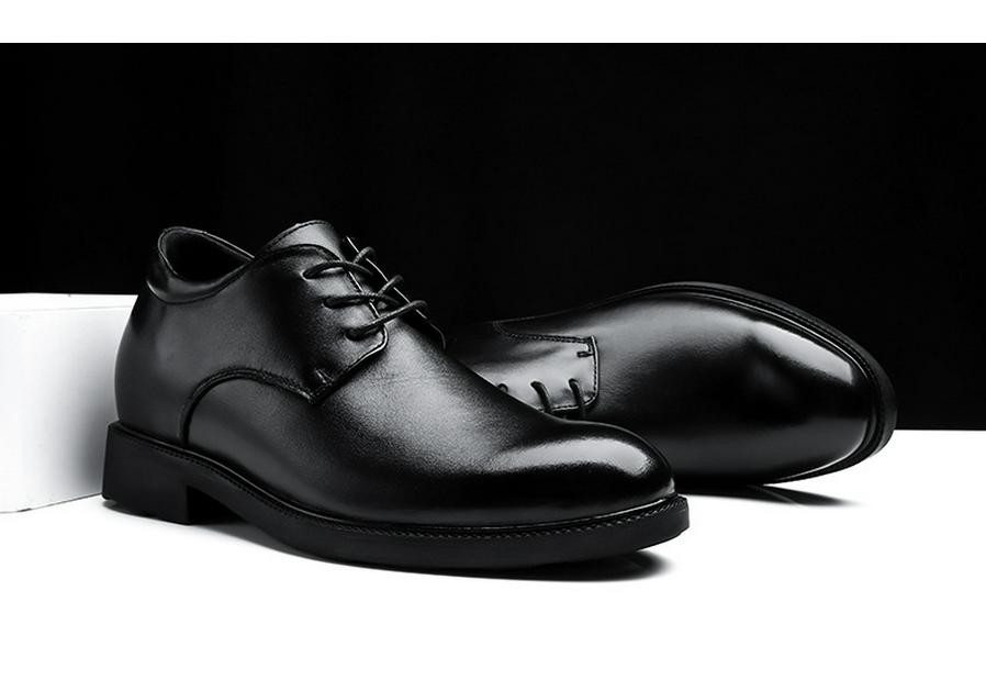 Men's All-Season Height-Increasing Leather Shoes: Formal British-Style Casual, Business, and Large-Size Options Available
