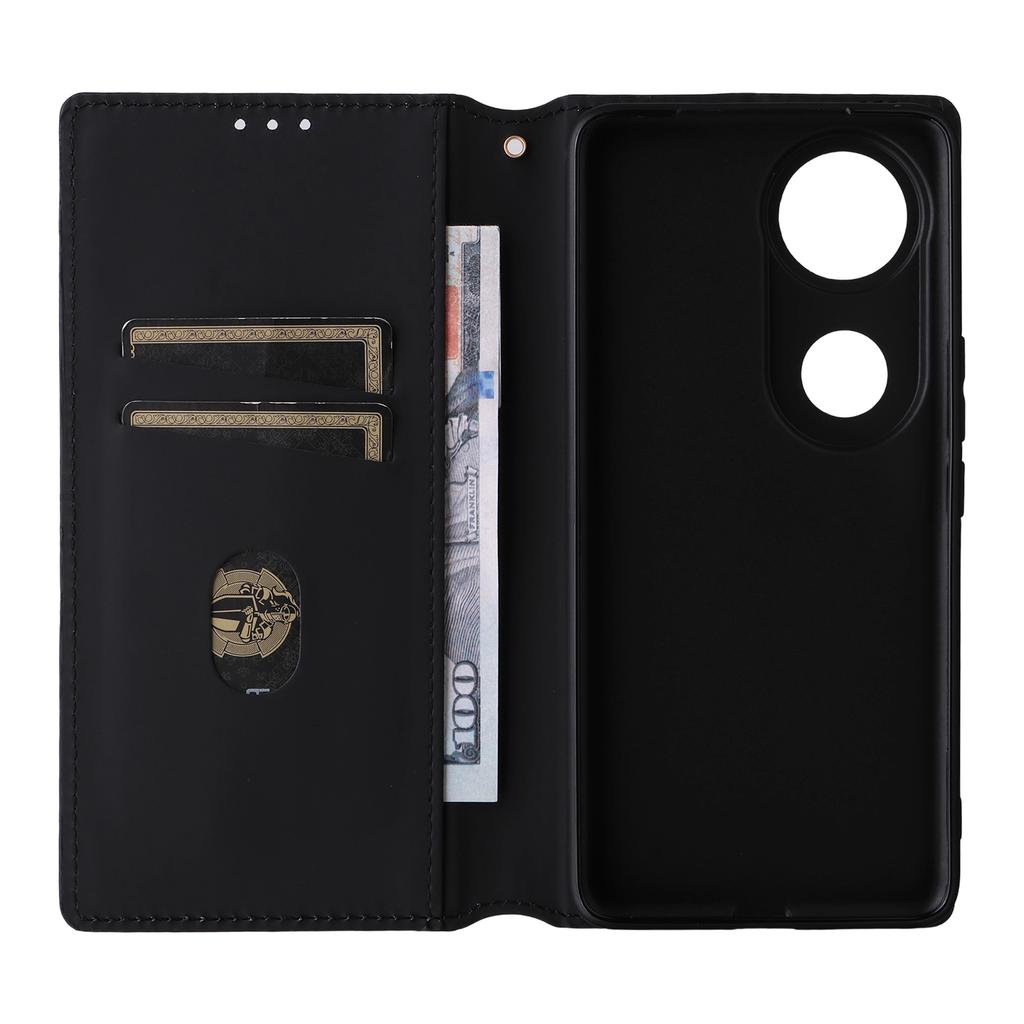 For Vivo V50 5G Case Wallet Rhombus Imprinted Leather Phone Cover