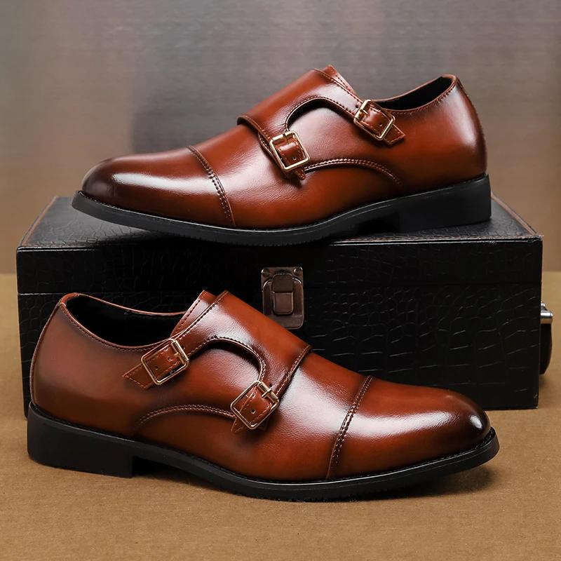 Men Shoes Leather Oxford Luxury Dress Shoes Comfortable Gentleman's Stylish Business Formal Shoes Flats 38~48