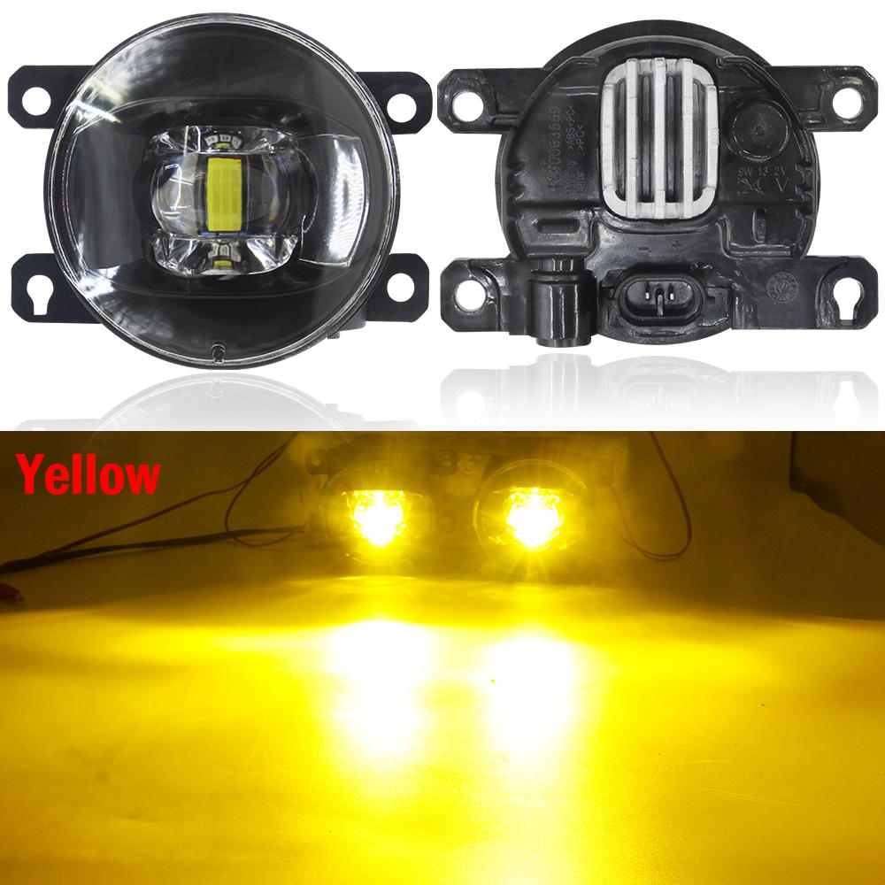 2 X Car Front LED Fog Light Accessories 30W H11 Lens Fog Lamp For Peugeot 308 2013 2014 2015 2016 2017 2018