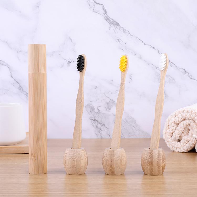 Organic Free Samples 100% Biodegradable Eco Friendly Cheap Flat Soft Bamboo Toothbrush Cepillo Dental Bambo Set
