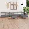 VidaXL Solid Pine Wood Garden Lounge Set 8 Pcs Patio Furniture Outdoor Furniture Set Terrace Furniture 3083021