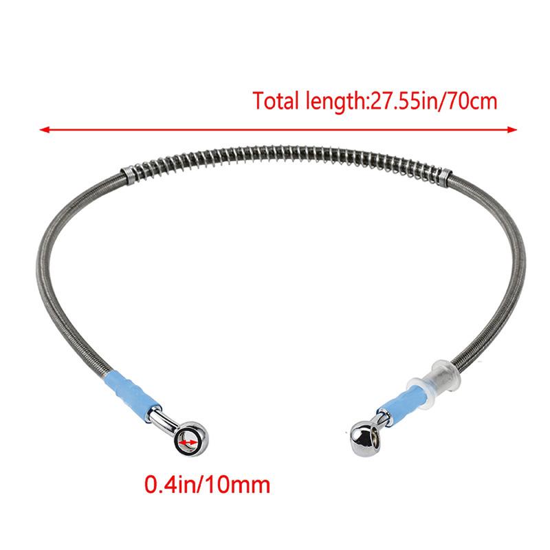 39-200cm Universal Braided Stainless Steel Motorcycle Brake Hose Line, AN3 Hydraulic Clutch Oil Pipe for ATV Dirt Pit Bike Street Racing