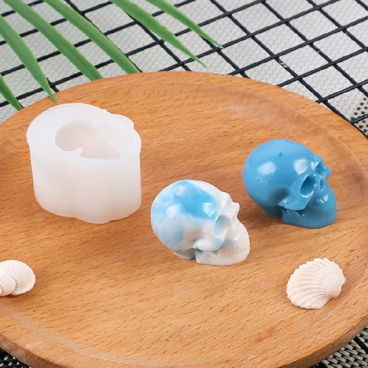 Skull Crystal Epoxy Resin Molds Skull Pendant Silicone Molds Jewelry Making Tool Casting Molds