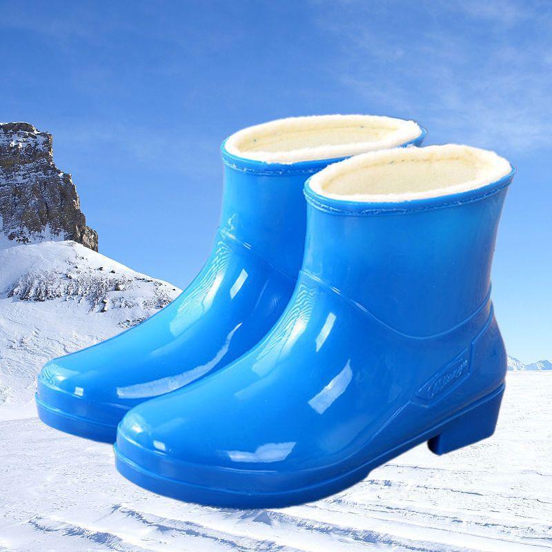 Rain shoes rain boots short tube fashion non-slip waterproof shoes water boots female adult cute overshoes summer