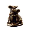 Antike Messing-Mäuse-Paar-Figuren Miniatur-Schreibtisch-Ornament Ratte Kleine Statue Wohnzimmer Heimdekoration Handwerkszubehör