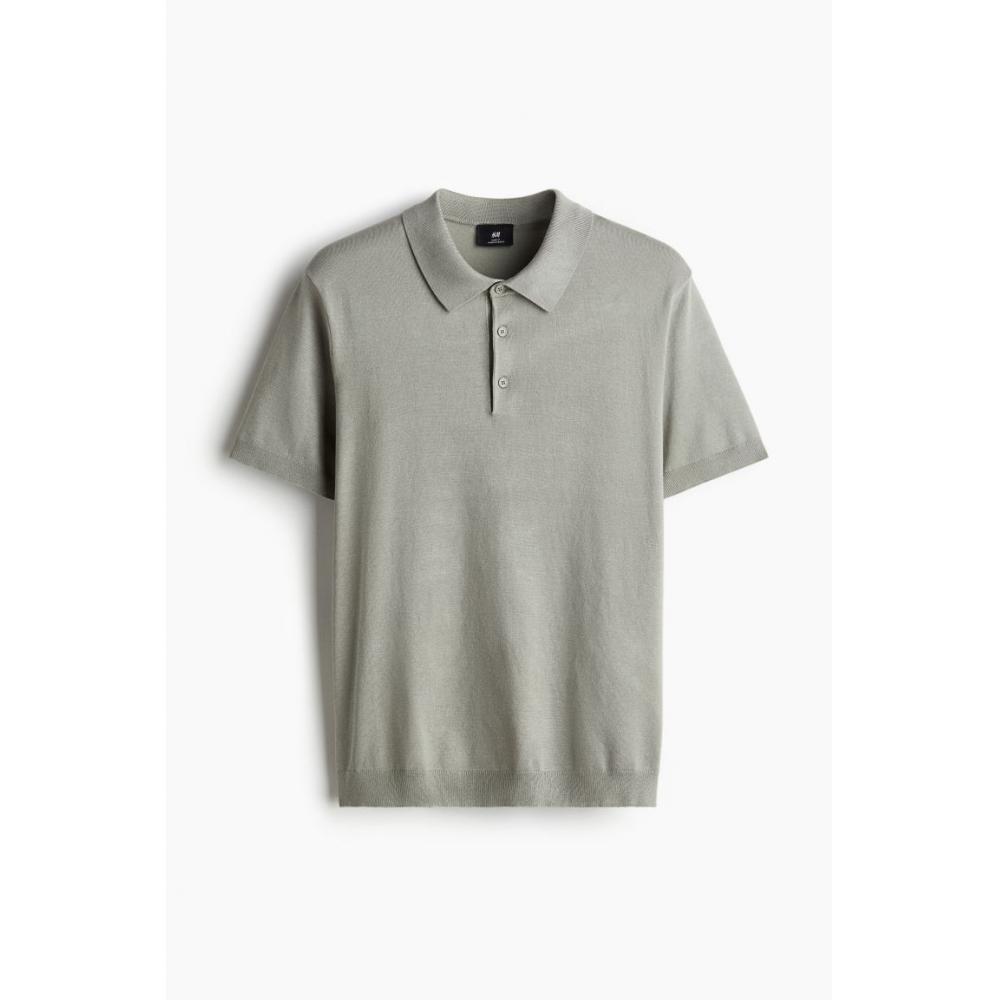 H M sliM Fit Polo sHirt Sage Green
