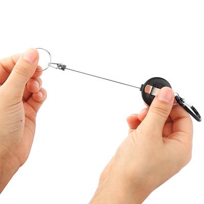 (Great home)Retractable Key Chain Badge Reel -  Carabiner ID Ski Pass Holder