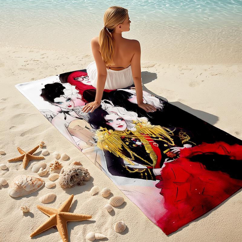 Fantasy Fashion Portraits Towel Large Quick-Drying Microfiber soft S-Square Pants-s Beach Towel for Travel Fitness Bathing Camping. 0730s155