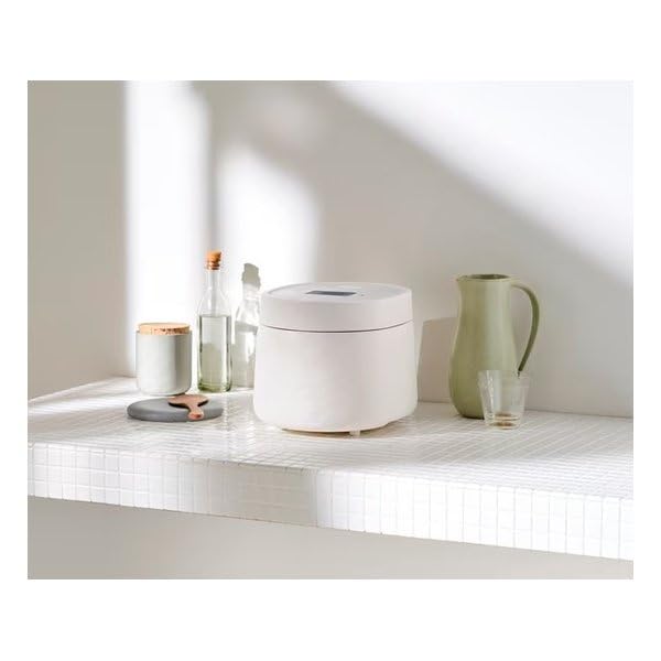 Iris Ohyama Rice for Easy Cleaning Units Cooks 50 Different Types of Eco White RC-MSA50-W Cooker, 5.5-cup Capacity, Microcomputer-Controlled,