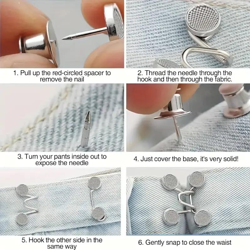 New 1PCS Adjustable Waistband To Change The Artifact Brooch Invisible Jeans Buckle Pin Waist Pin To Prevent Exposure for Women
