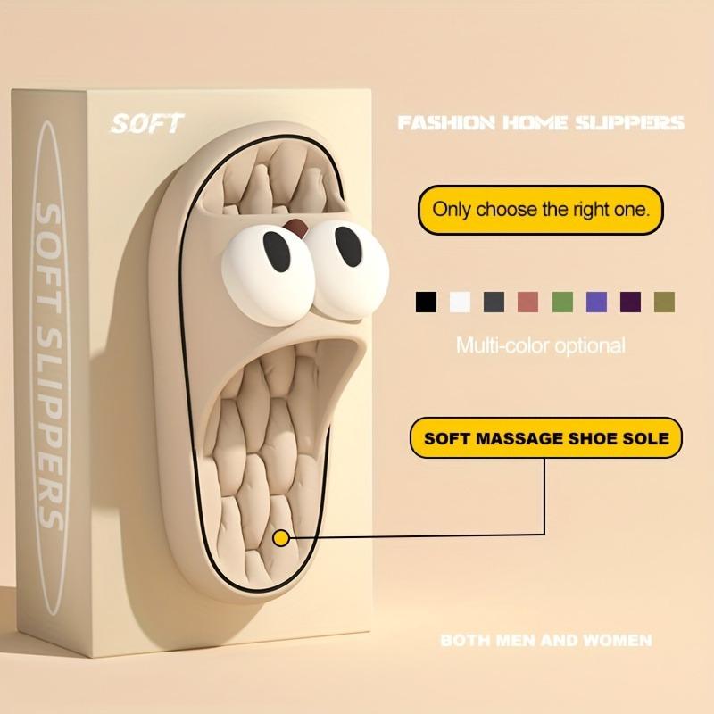 

Unisex Cute Cartoon Eye Cloud Slides EVA Thick Sole Non-slip Slippers for Indoor Outdoor 45 кавовий