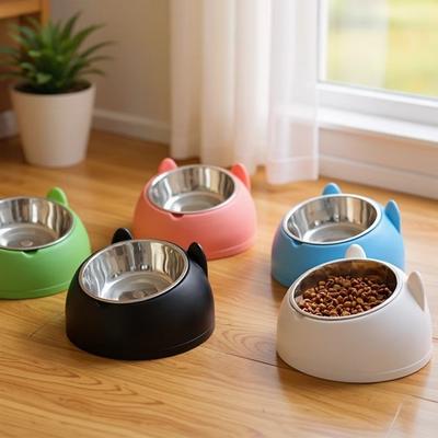 Stainless Steel Inclined Cat Bowl Non-slip Elevated Cat Bowl High Quality Cat Bowl  For Food Bowl