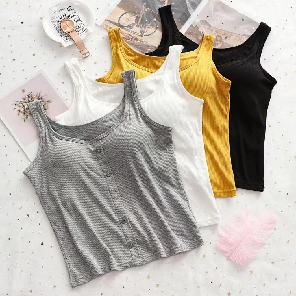 Damen Modal Camisole mit eingebautem BH-Pad - Vielseitig, dünn, stilvoller Rücken, kurzes Tube-Top