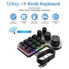 Bluetooth/USB Wired Programming Macro Custom 3/4 Knob RGB 12Key Copy Paste Photoshop Gaming Keypad Hot Swap for PC Macbook