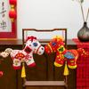2026 Year of the Horse Mascot Doll Wholesale New Year's Goods Paper-cut Horse Annual Meeting Gifts Red Goods Doll Hot Stamping