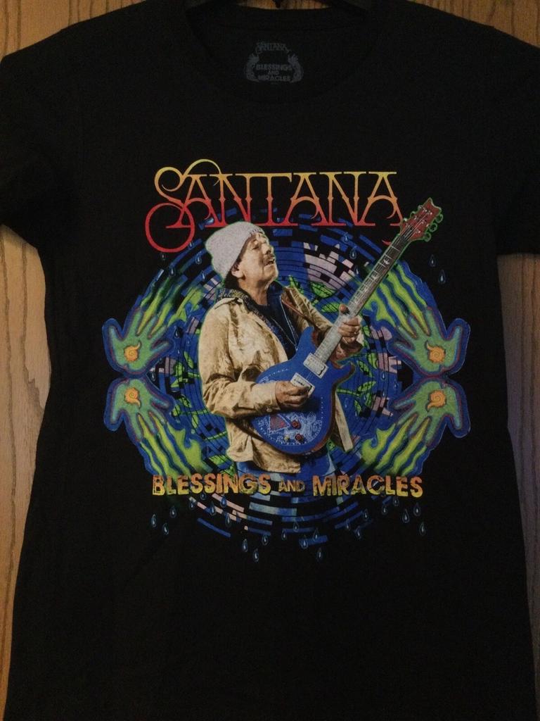 Santana - “Blessings And Miracles” - Black Shirt - Ladies - M