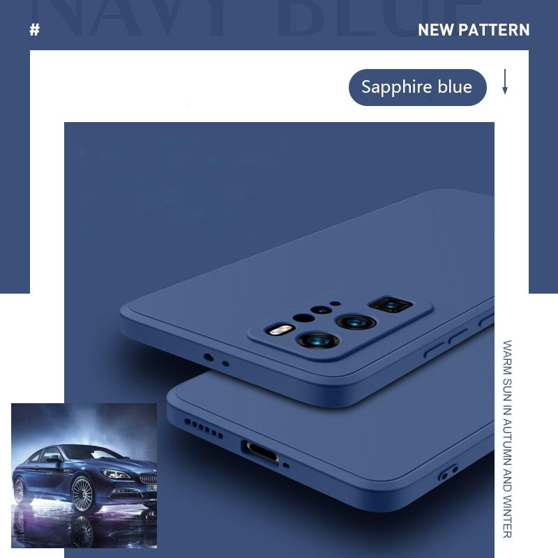 Liquid Silicone Soft Phone Case For Huawei P50 P40 P30 P20 Mate 40 20 30 Pro Honor 20 Nova 8 7 Shockproof Cover