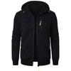Men's Spring Autumn Hooded Thin Velvet Loose Large Size Sweater Jacket Cardigan Top Jacket