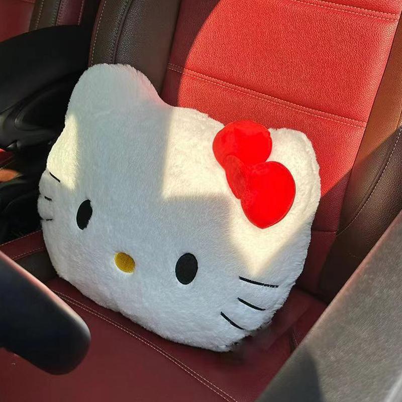 Cute Cat Head Plush Pillow Sofa Bed Head Cushion Car Cushion Pillow