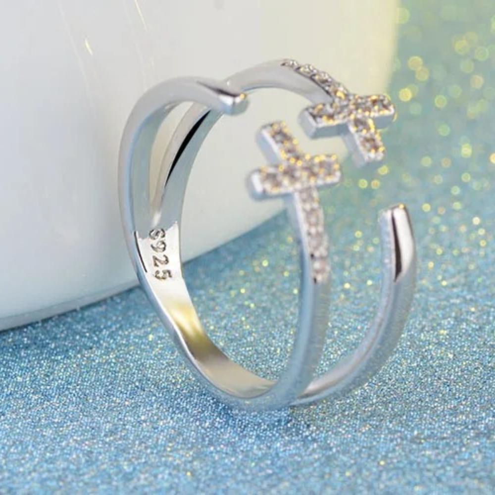 New  925 Sterling Silver Ring open Adjustable Fashion Exquisite Student Girlfriend Women Jewelry Accessories Wedding Party