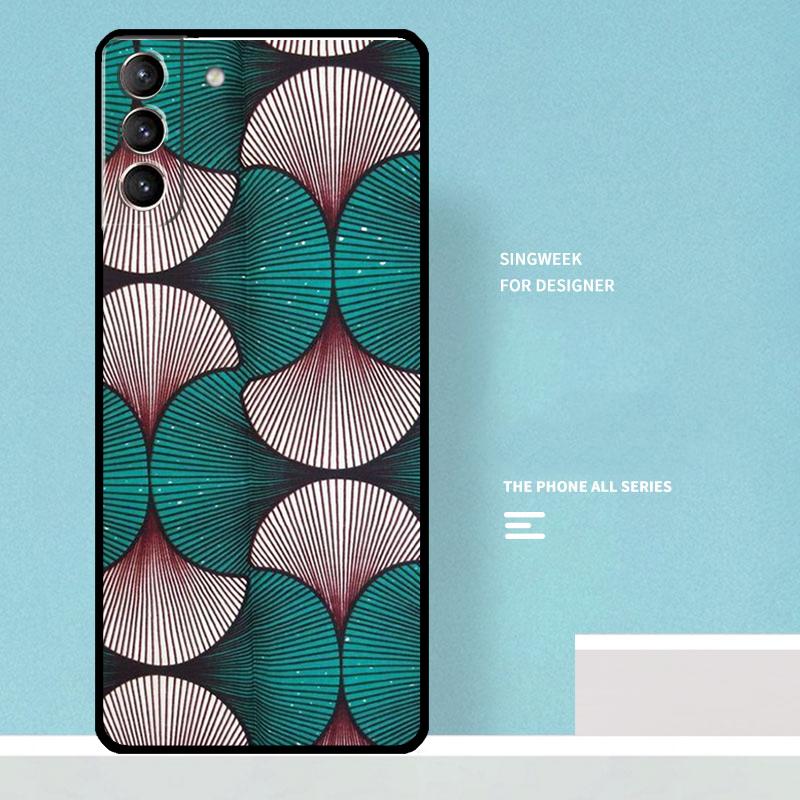 African Wax Fabric Case For Samsung Galaxy S24 Ultra S21 S22 S23 Plus Note 10 Note 20 S8 S9 S10 S20 FE Coque