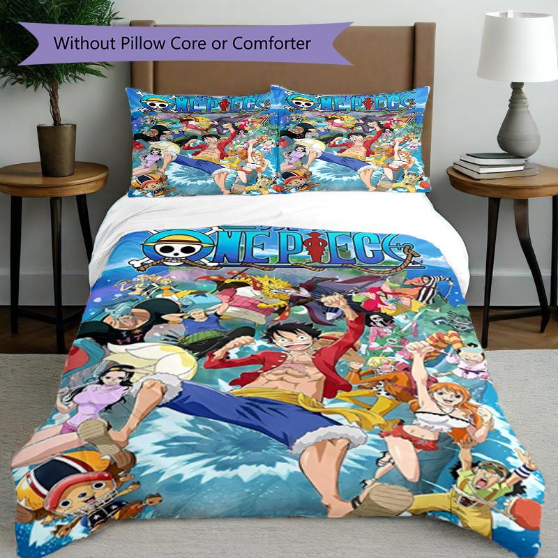 3pcs Duvet Cover Set (1*Duvet Cover + 2*Pillowcase, Without Core), One Piece Print Bedding Set, Bedroom Decor, All‑Season, Birthday Gift