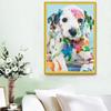 5D Diamond Painting Full of Diamonds Explosion Color Dog Cross Stitch