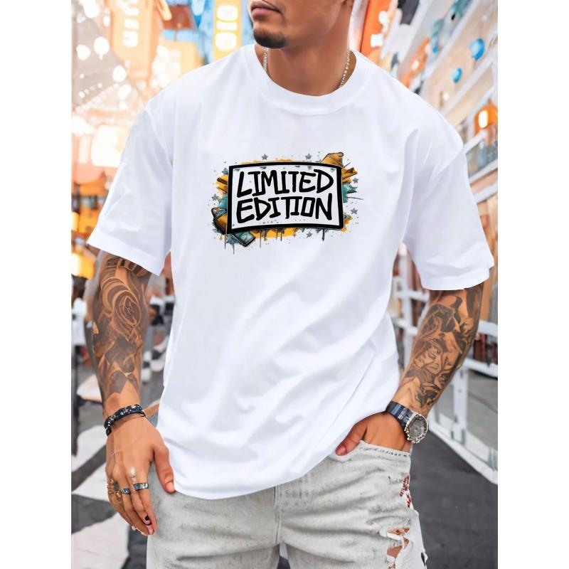 

European sizes Men S Casual Short Sleeve T-Shirt -Graphic Streetwear Design | Breathable Summer Tee, Machine Washable, Regular Fit 4XL білий