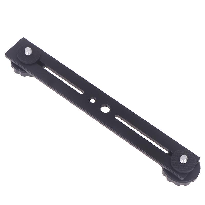 Dual Camera Mount Tripod Bracket Camera Flash Brackets Extension Bar With 1/4" Screw For Camera Dslr Led Light Stand Microphone