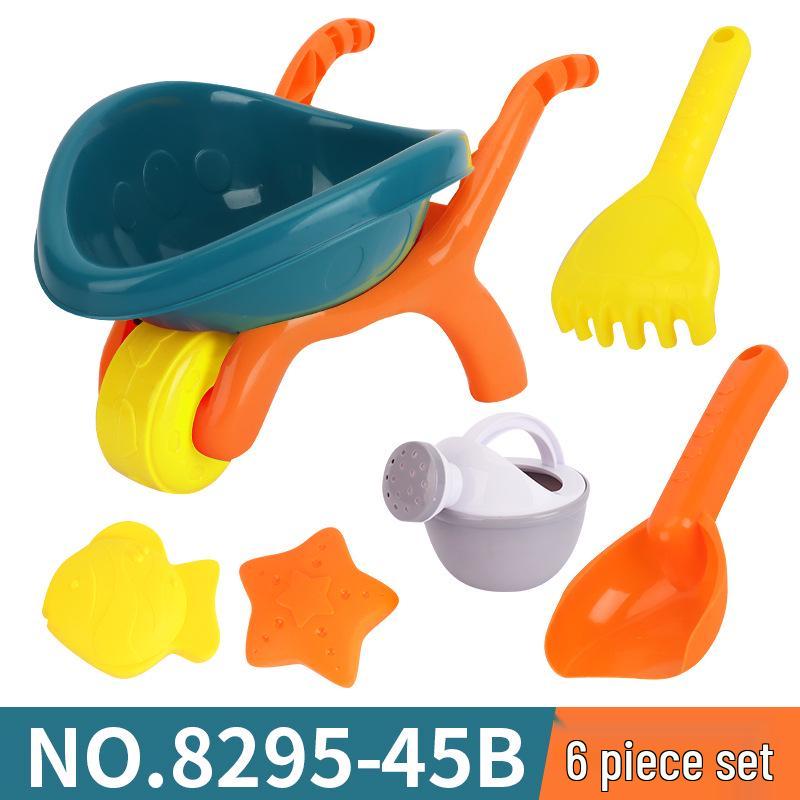 

Детский набор игрушек «Пляжная инженерия»: Ведро для песка, лопата и тележка