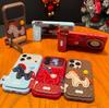 Applicable To Apple 17 Mobile Phone Case 16promax Anti-drop 15Pro All-inclusive 13/14 Protective Case Polka Dot Pony Bracket