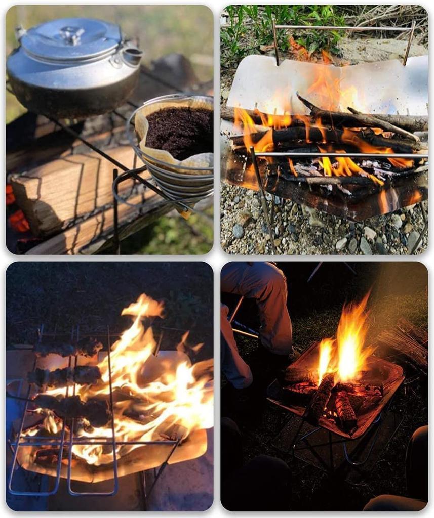 OBEST Solo Grill Bonfire Stand Solo Bonfire Stand Bonfire Grill Stainless Steel Foldable 304 Canvas Case