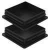 80mm X 80mm Square Plastic Pipe End Caps - 2 Pack Tube Inserts for DIY Projects