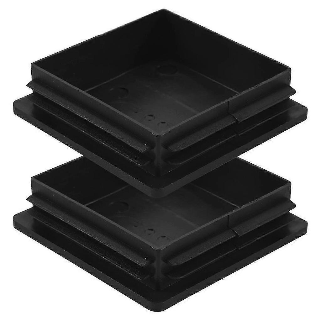 80mm X 80mm Square Plastic Pipe End Caps - 2 Pack Tube Inserts for DIY Projects