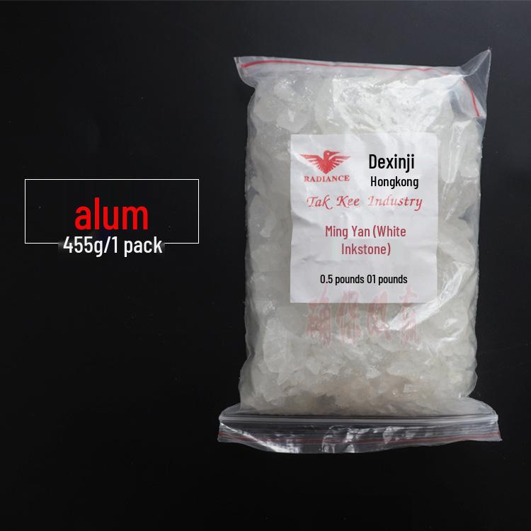 Polvere antiruggine, isolante termico e anti-annerimento con borace, allume, intonaco bianco e giallo