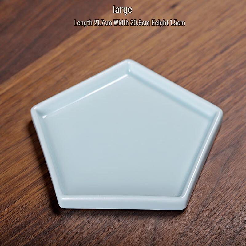 Irregular Ceramic Begonia Ruyi Serving Plate