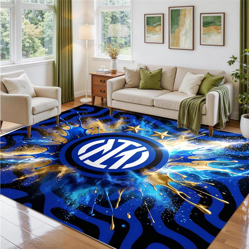 Borussia Dortmund Design Crystal Velvet Rug Soft Decorative Mat for Bedroom Entrance